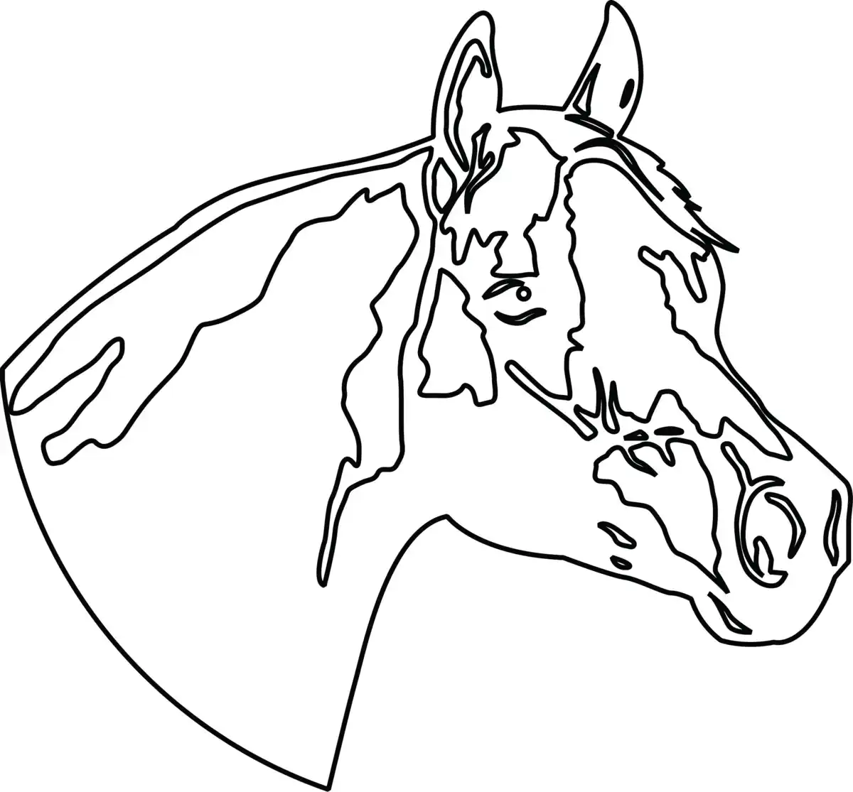 Free Download Coloring PDF, Horse Clip Kids Coloring Pages Pdf